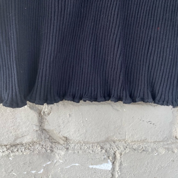 Lettuce Hem Lace Up Henley Ribbed Tank Dress - Picture 3 of 8